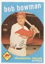 1959 Topps Baseball Cards      221A    Bob Bowman GB
